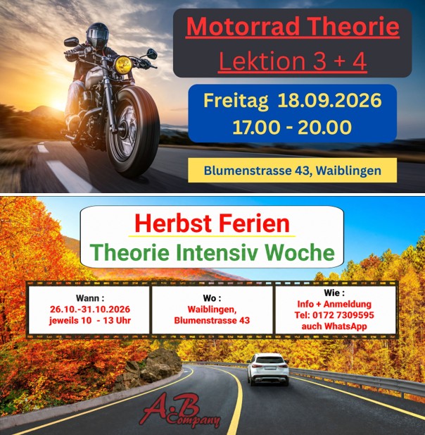 Informationen / Ferienkurs / Motorrad Theorie / ASF Seminar Informationen / Ferienkurs / Motorrad Theorie / ASF Seminar
